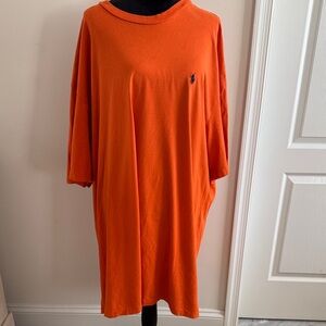 Ralph Lauren Orange Short Sleeve Crewneck Tee with Polo Pony